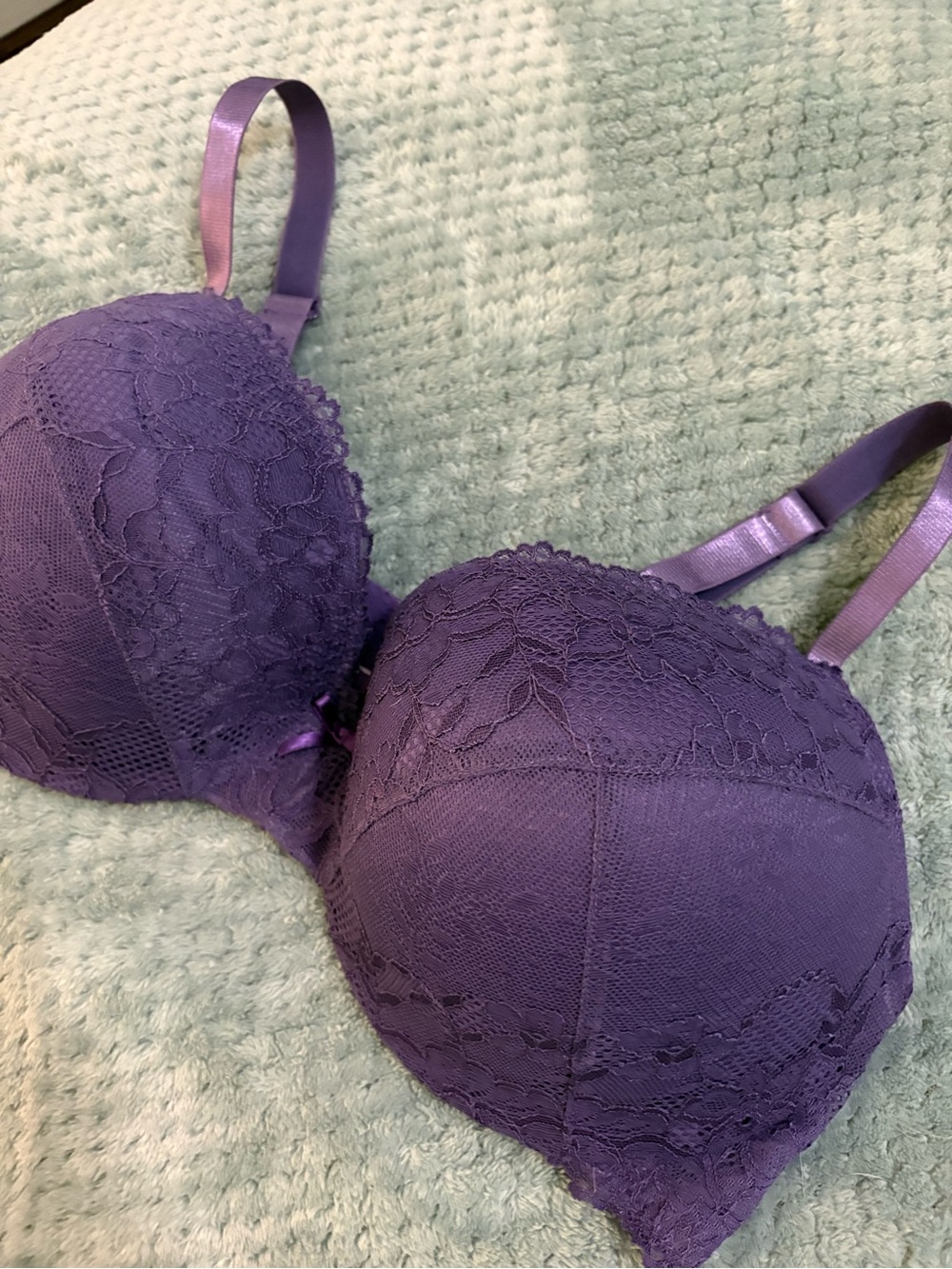 torrid Deep Purple Lace Push-Up Bra Full Coverage Plus size 40DDD - Picture 3 of 13